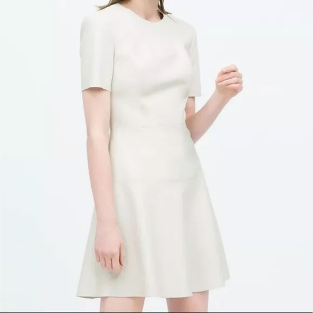Zara Womens Faux Leather Dress